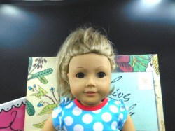 american girl blue dot face